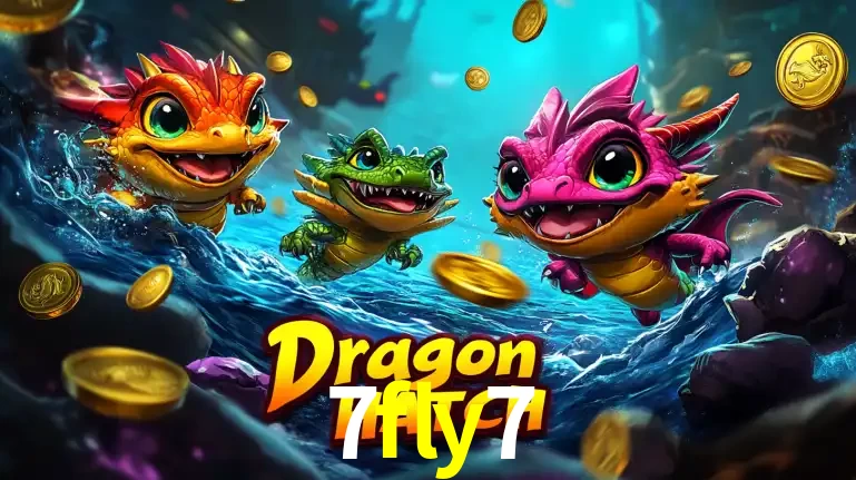 Arte promocional do jogo Dragon Hatch com três adoráveis dragões bebês nadando entre moedas de ouro, um dos slots mais divertidos para jogar no cassino 7fly7.
