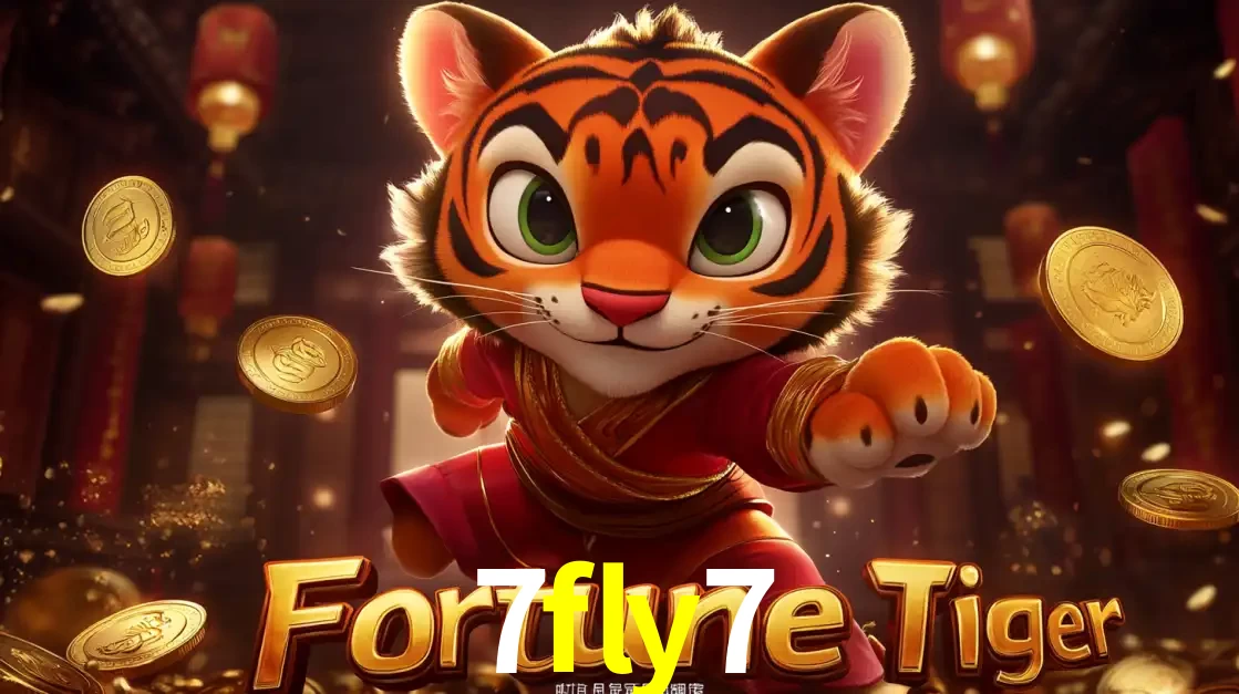 O carismático mascote do jogo de slot Fortune Tiger, um tigre fofo em pose de artes marciais, pronto para trazer sorte e multiplicadores de ganhos no cassino online 7fly7.