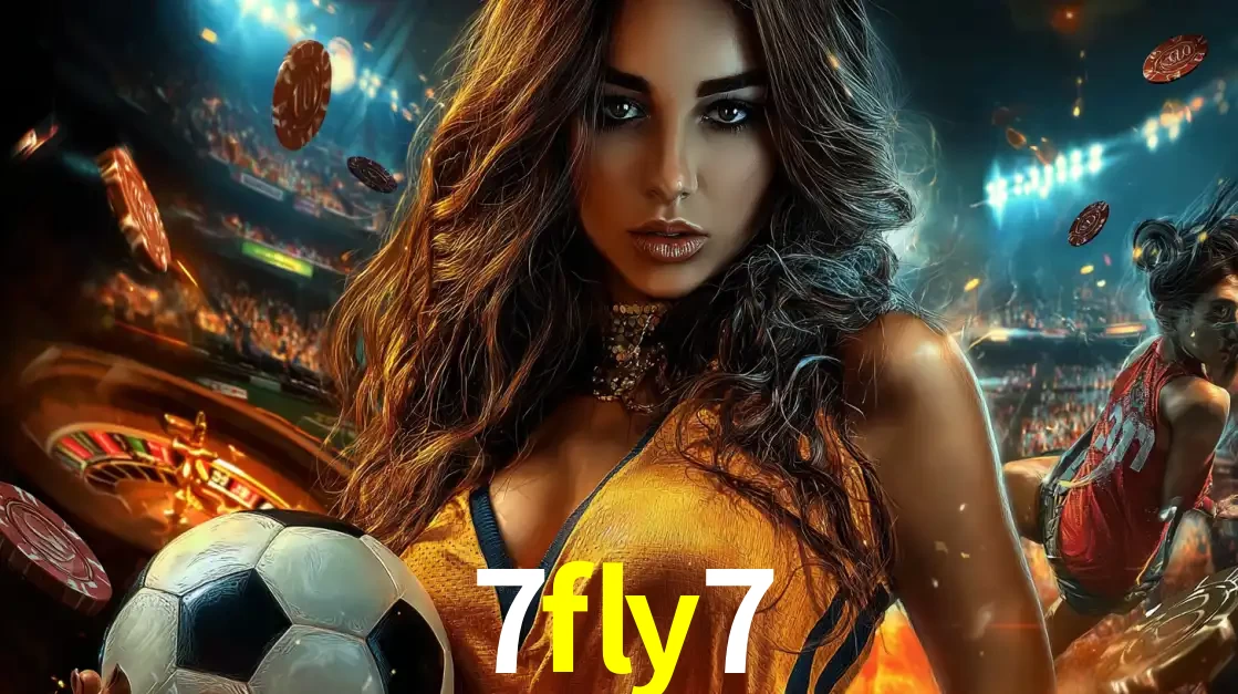 Mulher segurando uma bola de futebol em uma montagem que mistura a paixão esportiva com a emoção da roleta de cassino, tudo disponível na plataforma 7fly7.